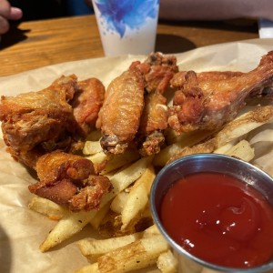 wings con papas