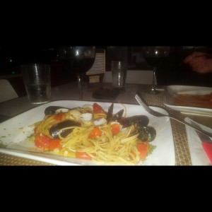 spaghetti con almejas