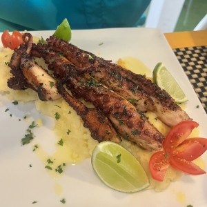Pulpo Grande al Grill con ensalada Mixta