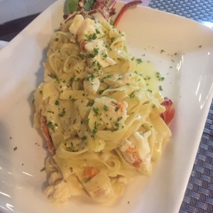linguini con langosta