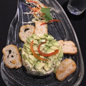 ensalada de aguacate y langostinos