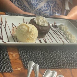 Fondant de Chocolate y Helado