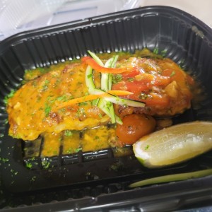 Corvina a la plancha salsa tomate
