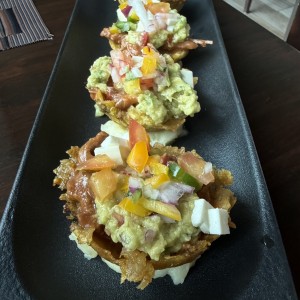 Patacones rellfnos de marisco