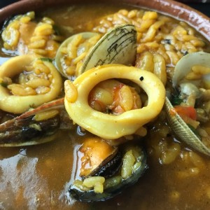 arroz caldoso de mariscos
