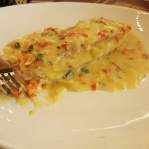 Corvina sudada en leche de coco
