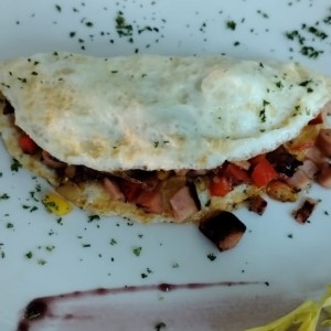 omelette de claras con vegetales