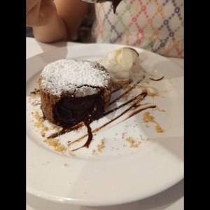 Chocolate lava con helado