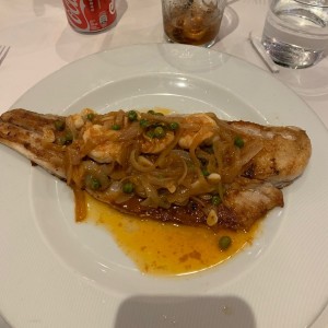 Filete a la Espalda con Gambas