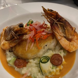 Mero Laura con Langostinos