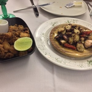 Calamares y Pulpo ahumado