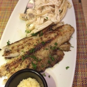 Corvina a la Plancha con Linguini