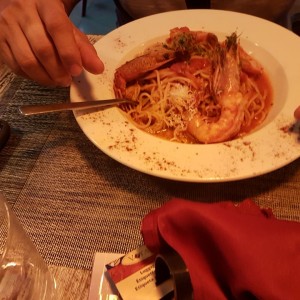 vermicelli con langostinos