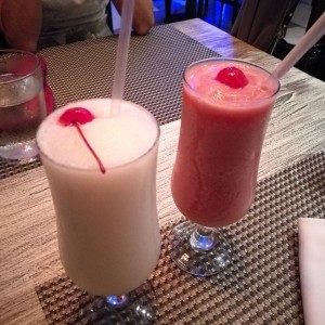 limonada y licuado de fresa