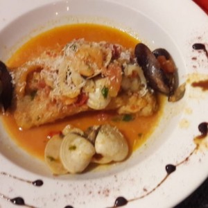 Filete de Corvina a la Marinera.