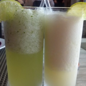 Limonada con hierba buena y Limonada de Coco