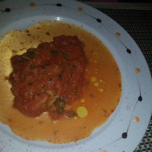 Filete de Corvina a la Livornesa