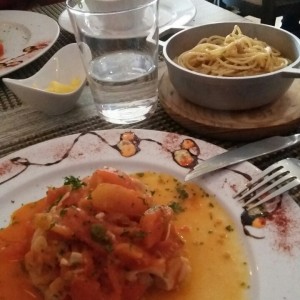 Filete de Corvina a la Livornesa