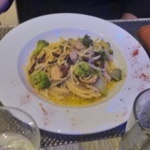 Espaguetti con Pulpo