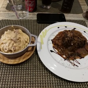Fetuchini Straga y Carne
