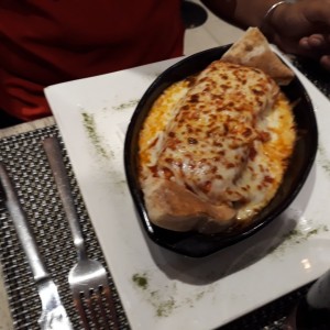 lasagna de carne al gratin