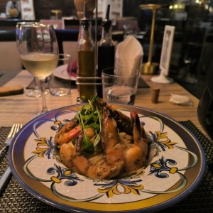 Fetuccini con Langostinos