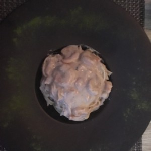 Fettuccini la strega con camarones