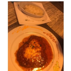 Milanesa de Res a la Parmesana.