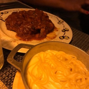 Ossobuco de Res con Linguini a la Crema