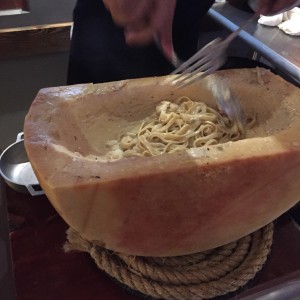 fetuccini con camarones