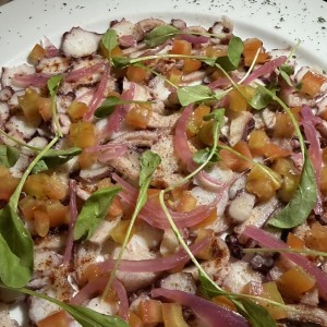 Entrantes - Carpaccio de Pulpo