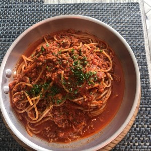 Bolognesa con pasta integral