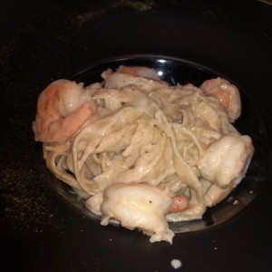 fettucini camarones