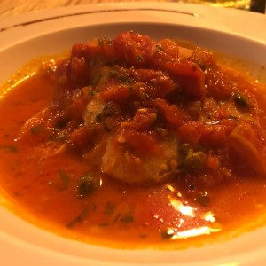Filete de Corvina a la Livornesa