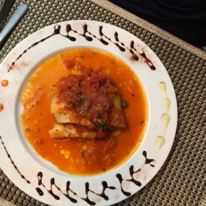 Filete de Corvina a la Livornesa
