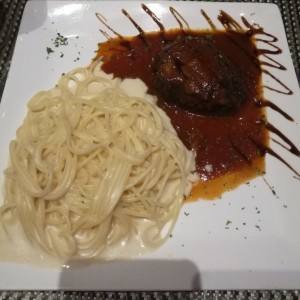 Extracotto con linguini 4 quesos