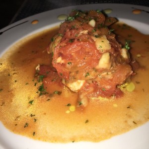 Filete de Corvina a la Livornesa