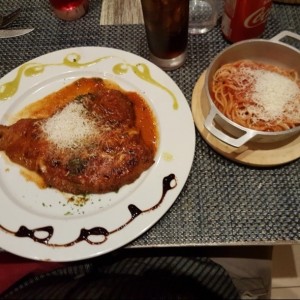 Cotoletta de Pollo a la Parmesana