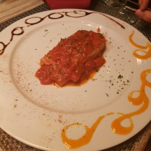 Filete de Corvina a la Livornesa