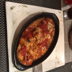 Lasagna de carne gratinada