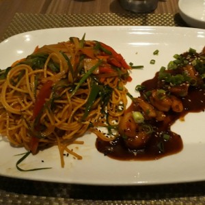teppan de camarones