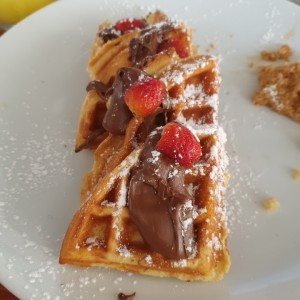 waffle con Nutela