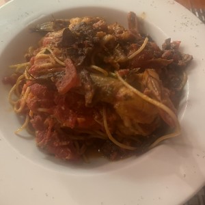 Langostinos von spaghetti