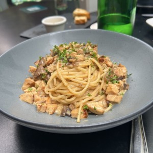 Spaguetti al hongos
