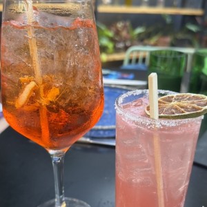 Cocteles Aperol y Paloma 