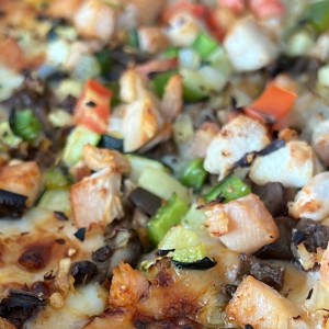 Pizzas 9" - Vegetariana con extra de pollo