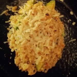 Rissotto de langostinos y aguacate