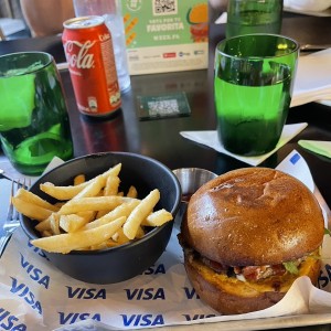 Burrata cheese burger