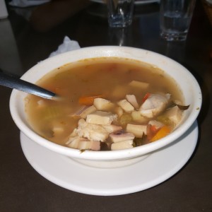 Sopa de mariscos.