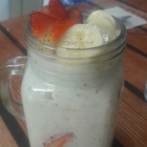 chia puding de guineo y fresa